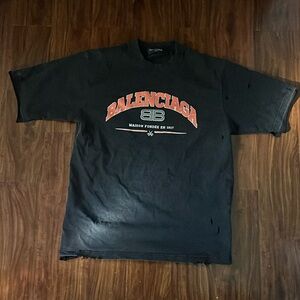 Balenciaga Maison Balenciaga Medium Fit T-Shirt Black/Orange/White